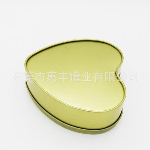 生产桃心形铁盒喜庆糖果罐 巧克力铁盒礼品收纳盒金色铁罐tin box